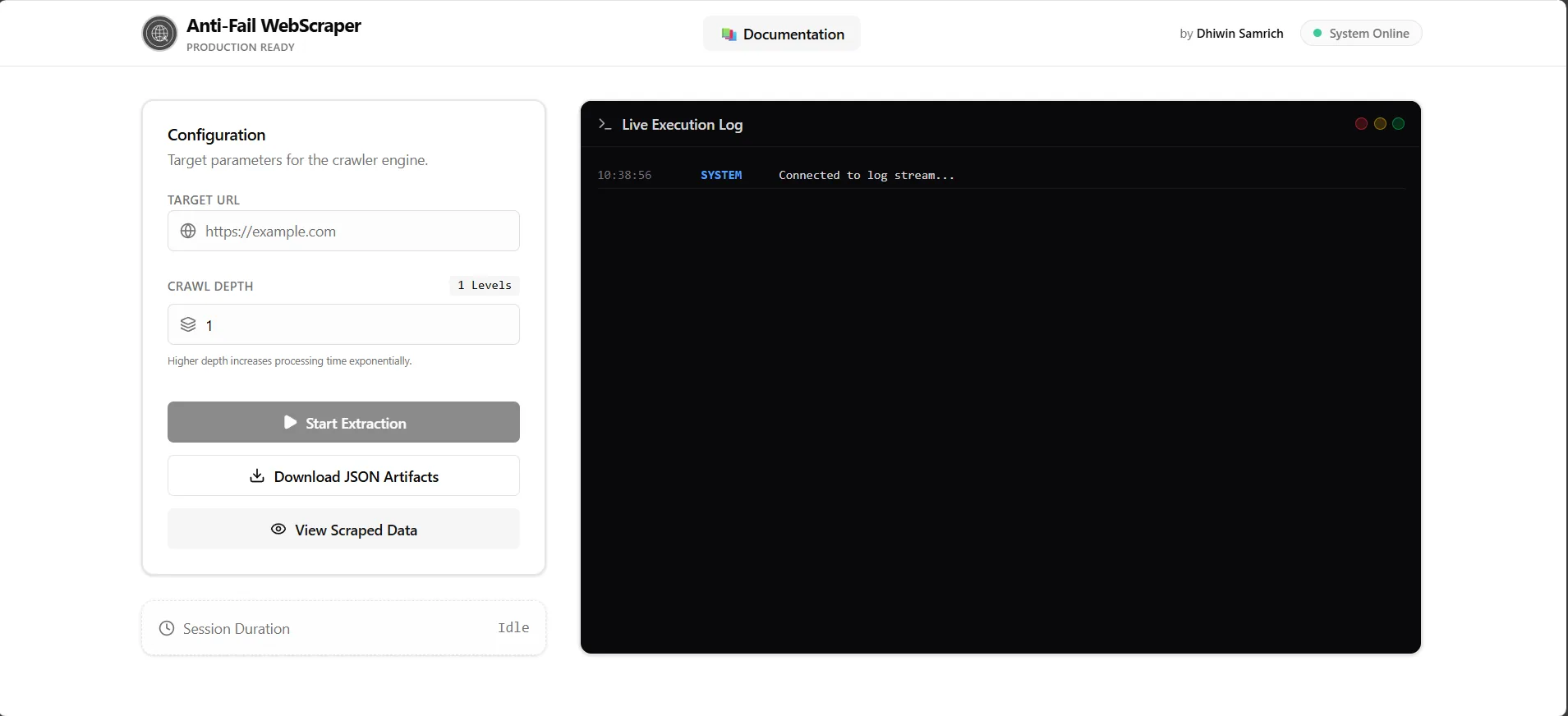 Anti-Fail WebScraper preview