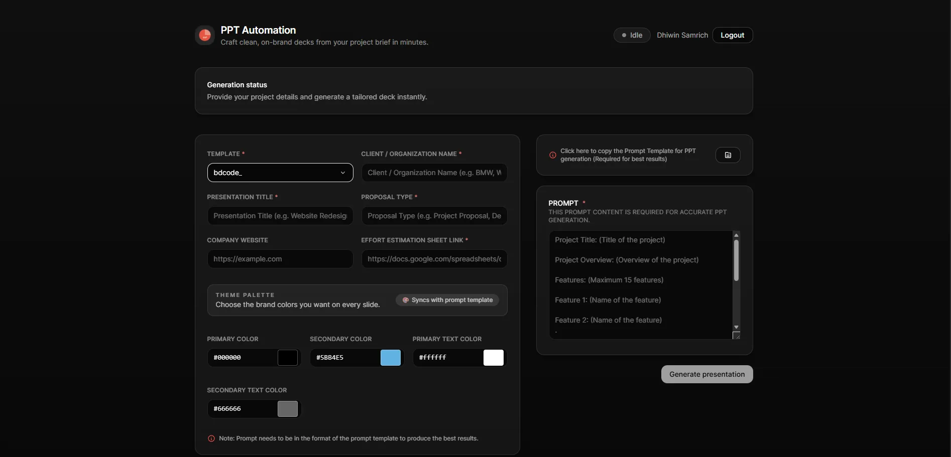 AI PPT Automation